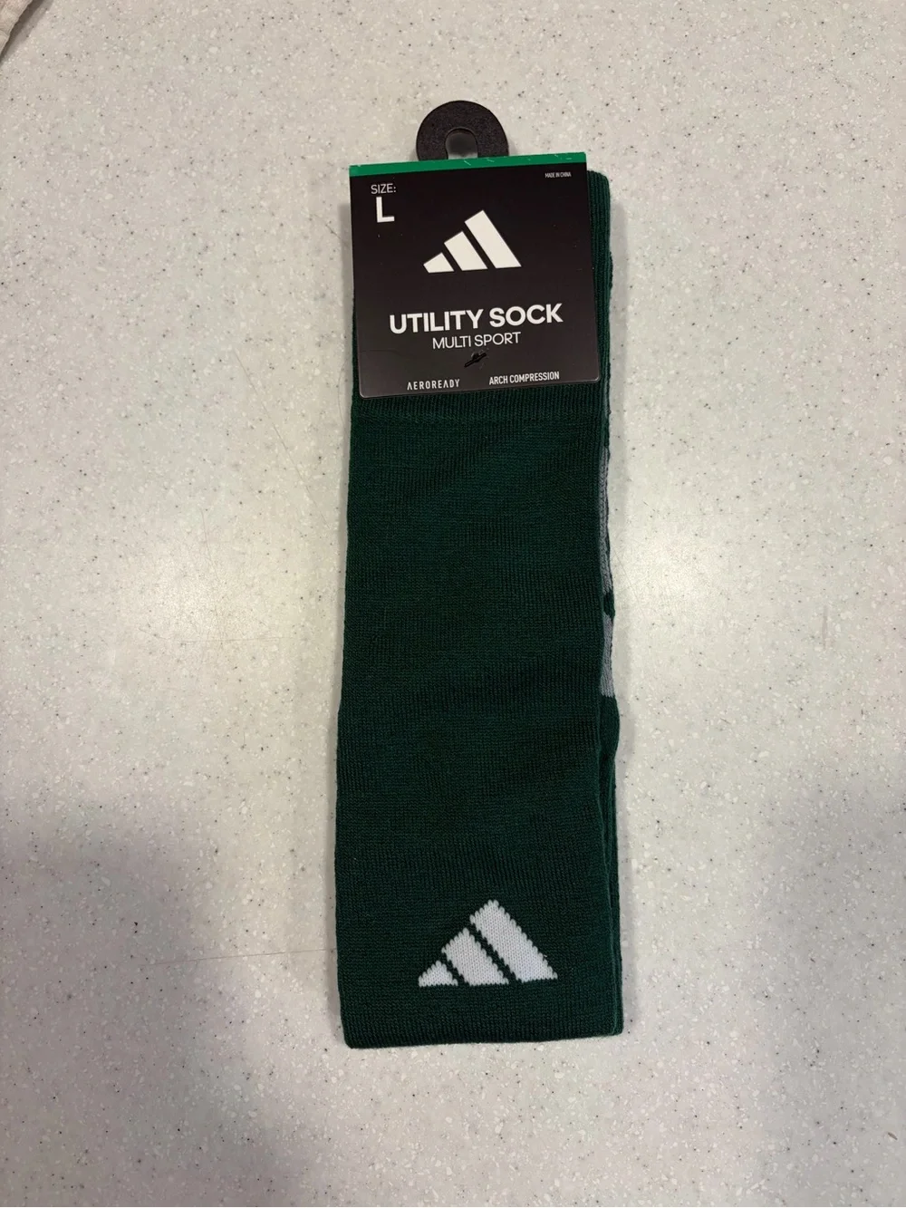 NWT Adidas Utility Sock Multi Sport Green (Size L). Women’s shoe 10-13. Men 8-12